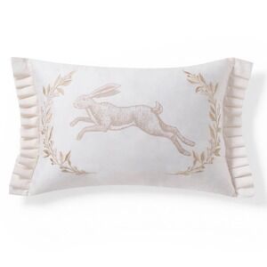 My Texas House Pleated Bunny Pillow Embroidered Easter Decor 14x20 NWT Lumbar